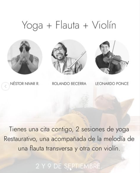 Leonardo Ponce, violinista, en Durga Yoga Shala