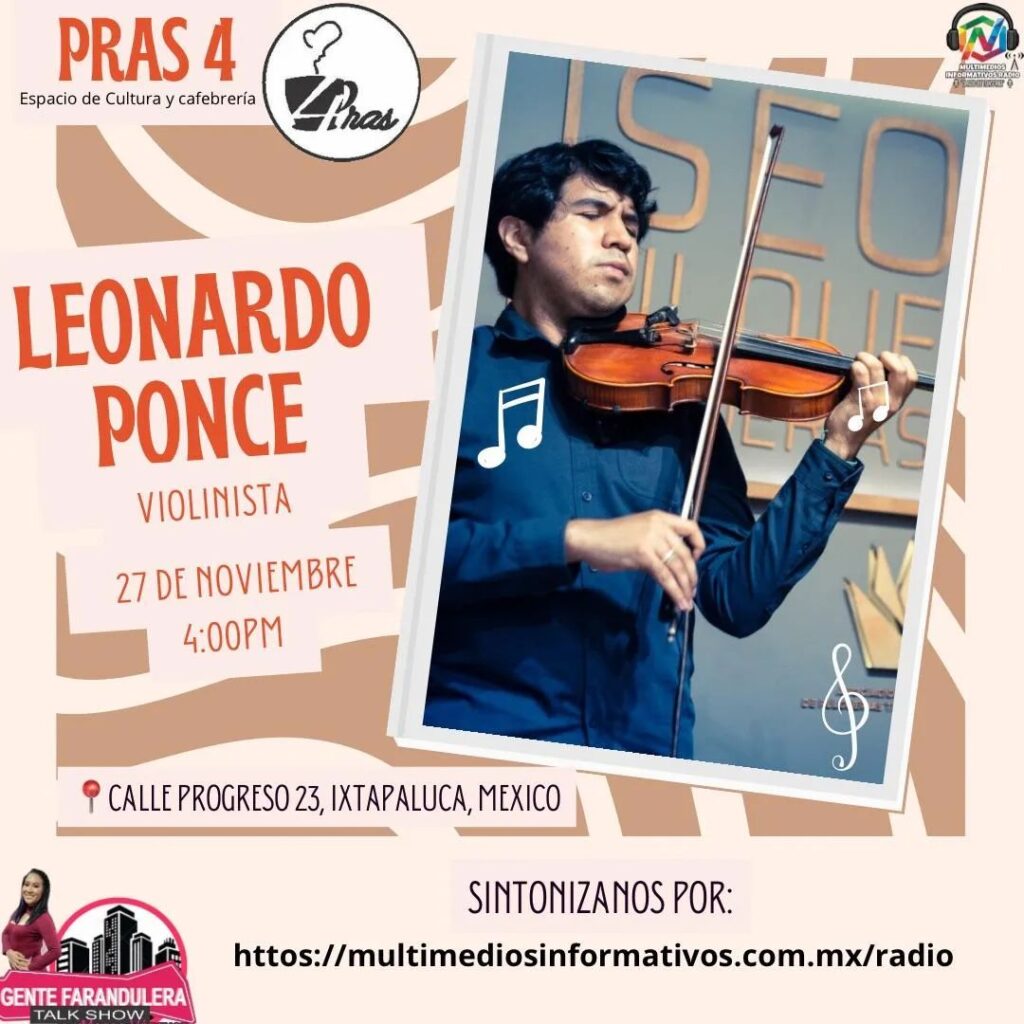 Leo Ponce músico en Multimedios Informativos