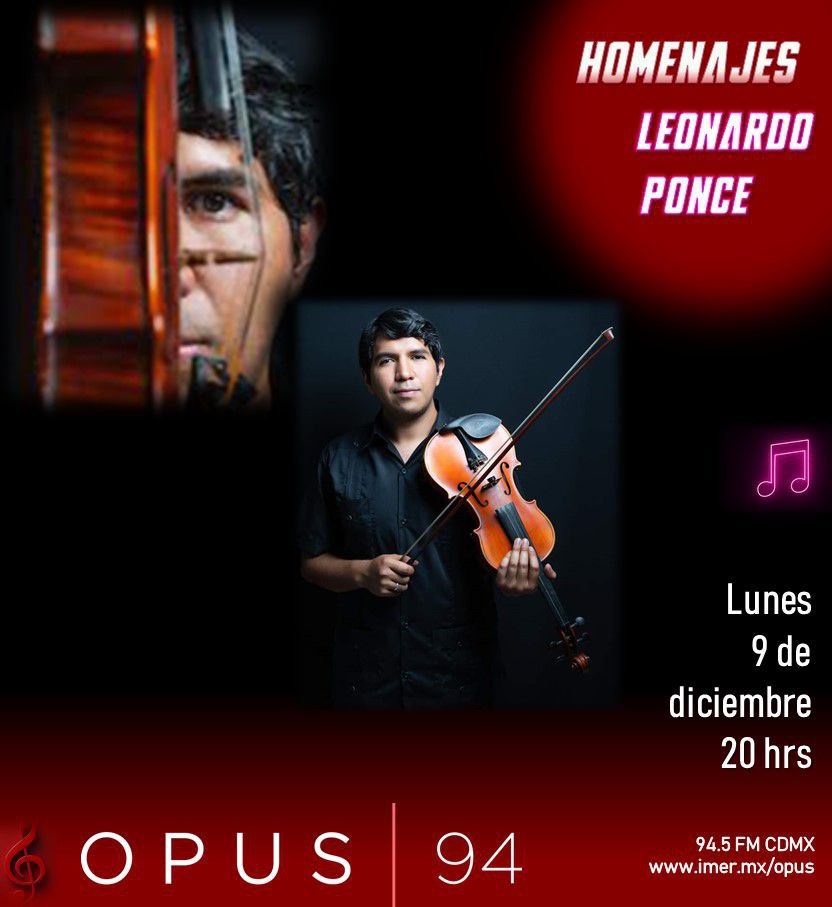 IMER Opus programa Homenajes Leo Ponce violín