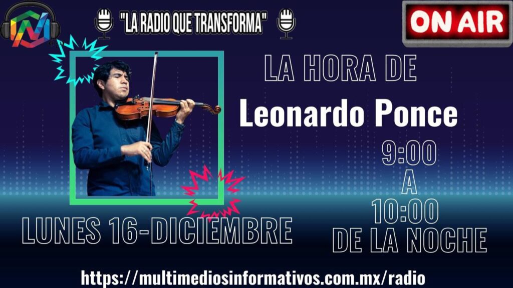 Leonardo Ponce músico en Multimedios Informativos